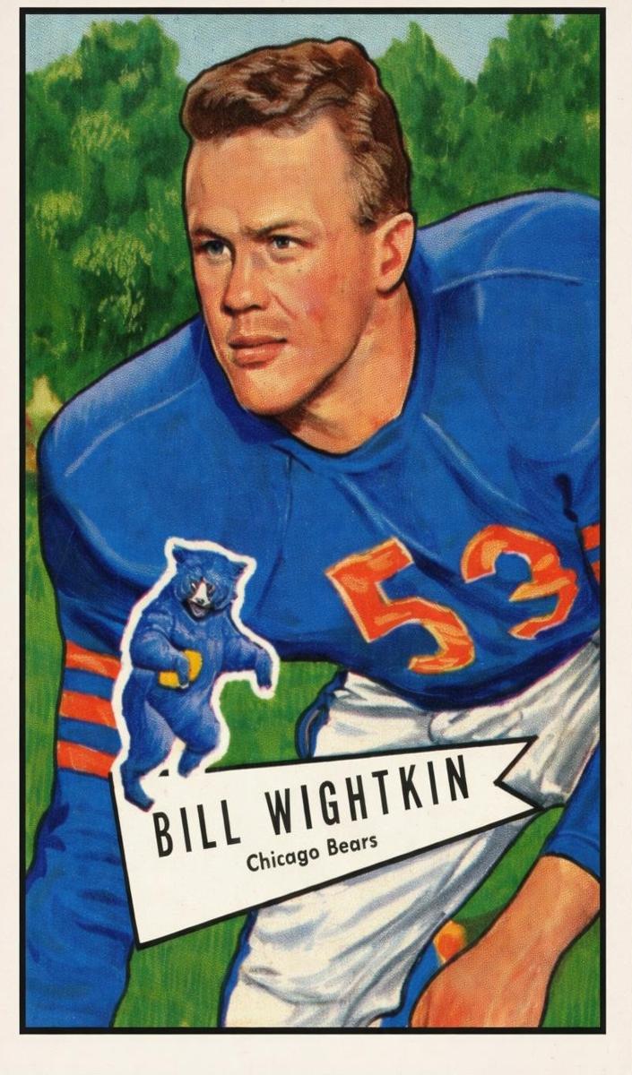 1952 Bowman Large Football Bill Wightkin #96 PSA 7