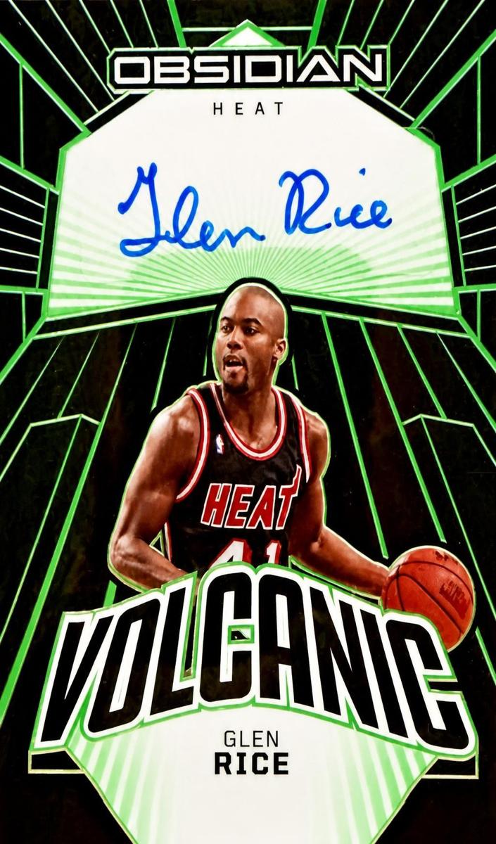 2022 Panini Obsidian Basketball Electric Etch Green Glen Rice #VS-RHM