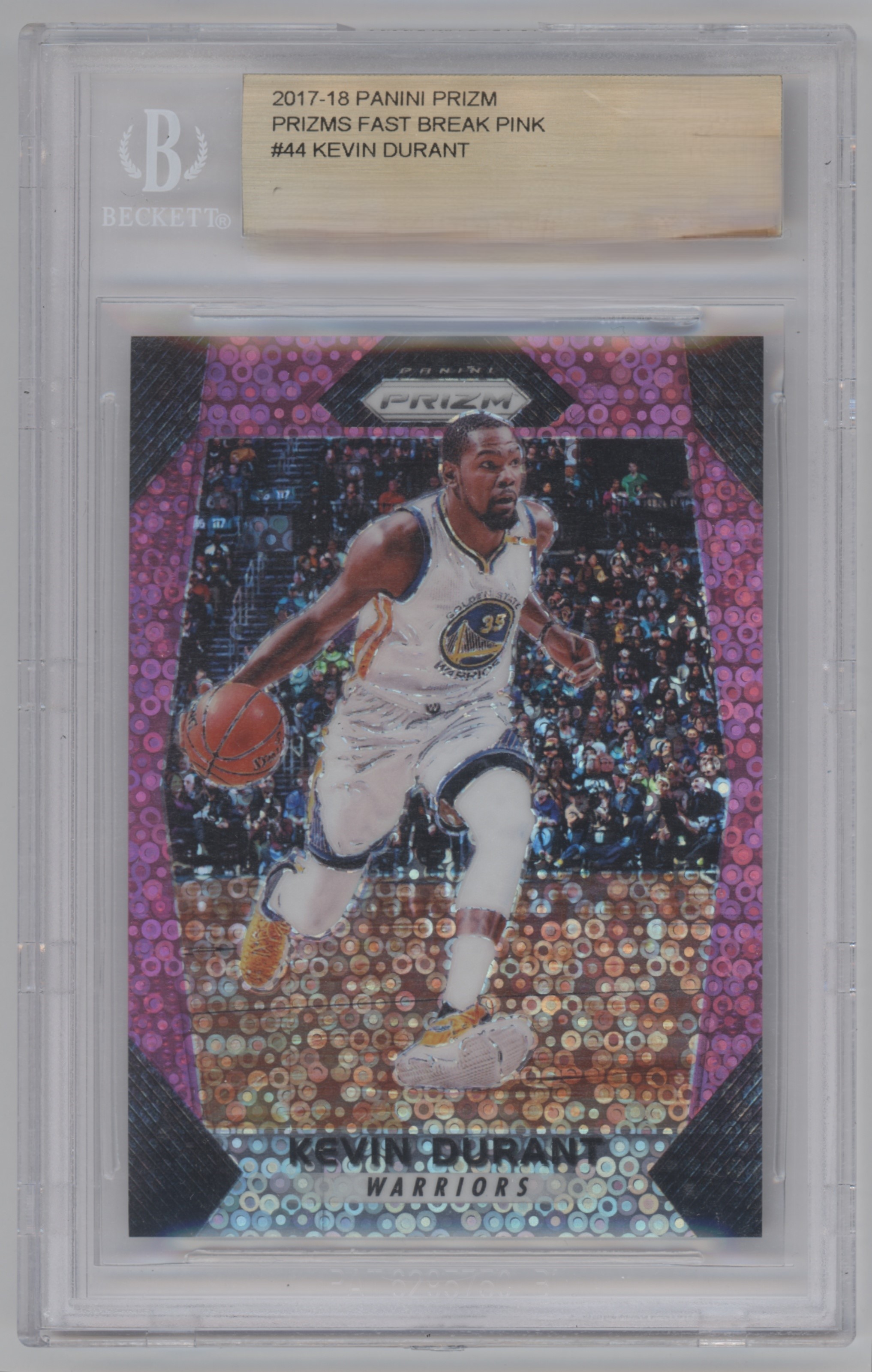 2017 Panini Prizm Basketball Fast Break Pink Kevin Durant #44 PSA 8.5