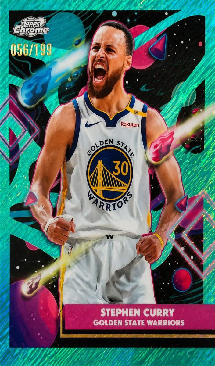 2025 Topps Cosmic Chrome Basketball Aqua Equinox Refractor Stephen Curry #18
