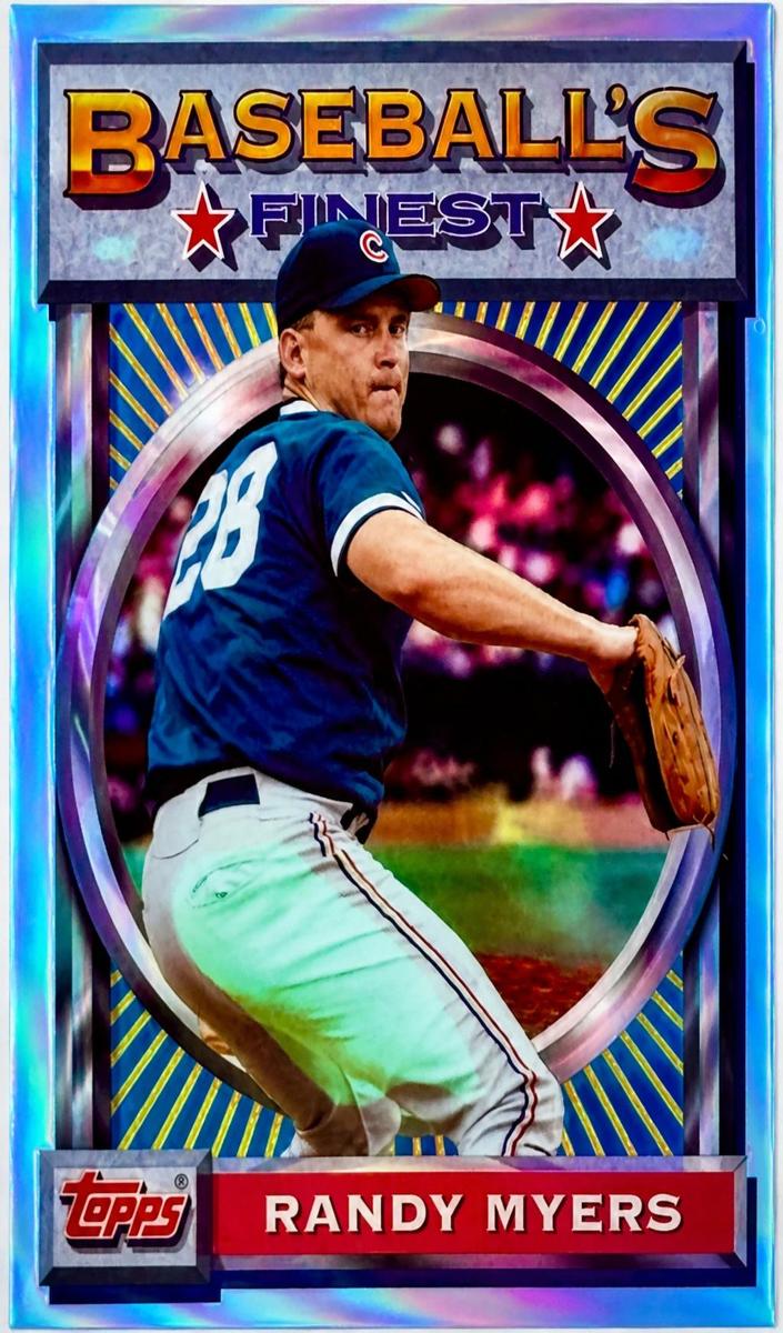 1993 Topps Finest Baseball Refractor Randy Myers #182 PSA 9