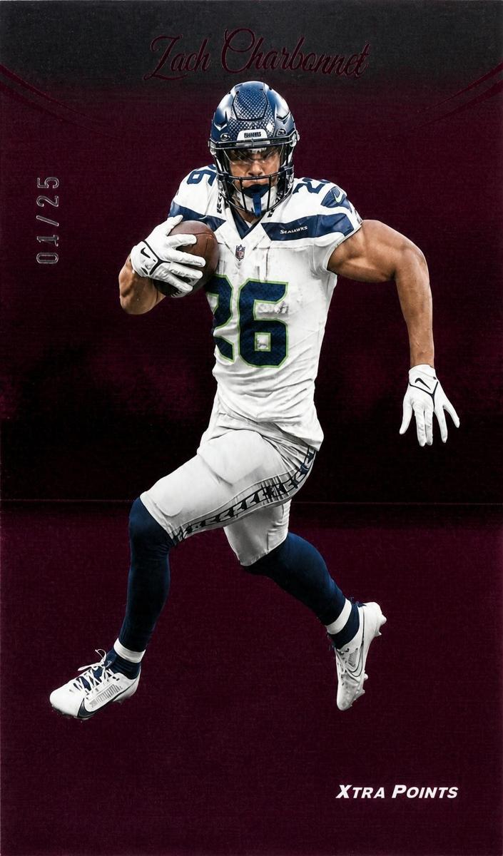 2024 Panini Prestige Football Xtra Points Premium Pink Zach Charbonnet #267