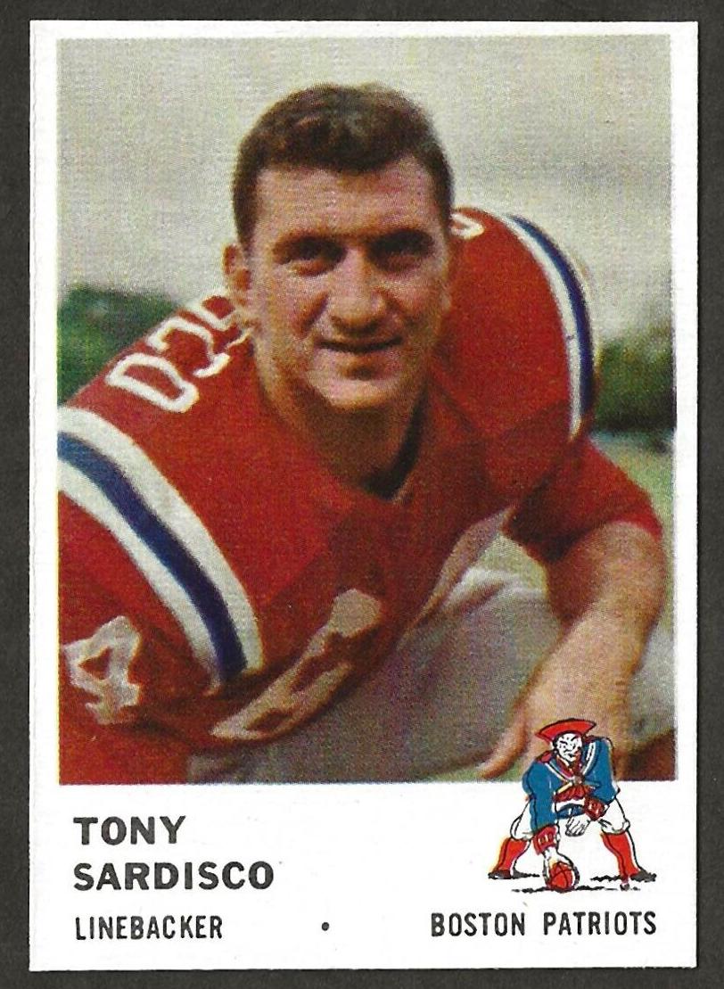 1961 Fleer Football Tony Sardisco #185