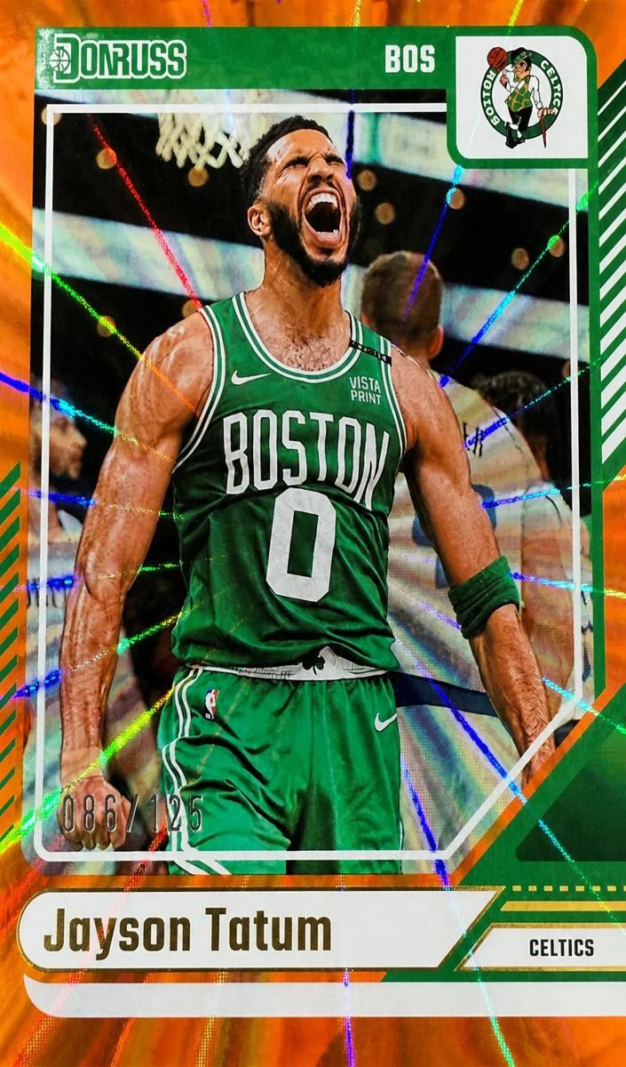 2024 Panini Donruss Basketball Holo Orange Laser Jayson Tatum #49