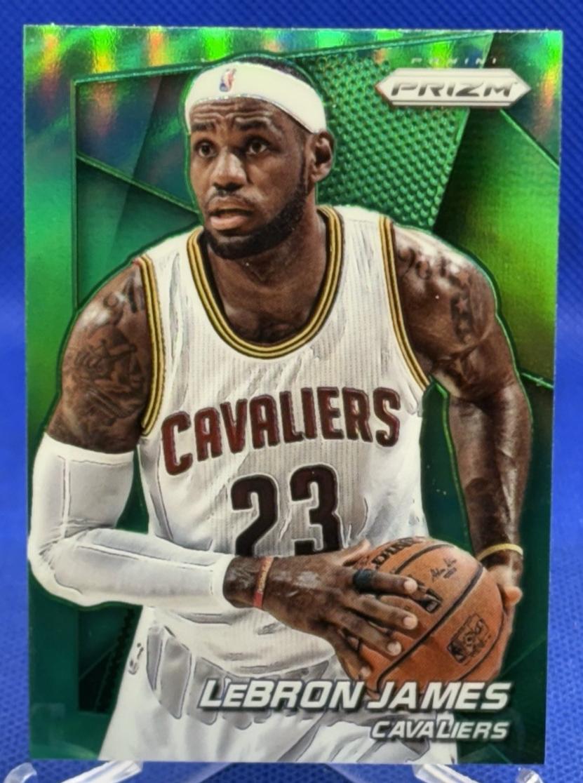 2014 Panini Prizm Basketball Green LeBron James #48 PSA 9