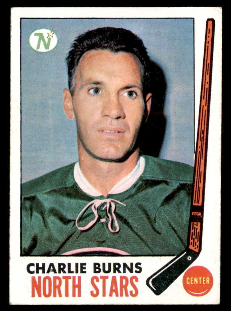 1969 Topps Hockey Charlie Burns #129