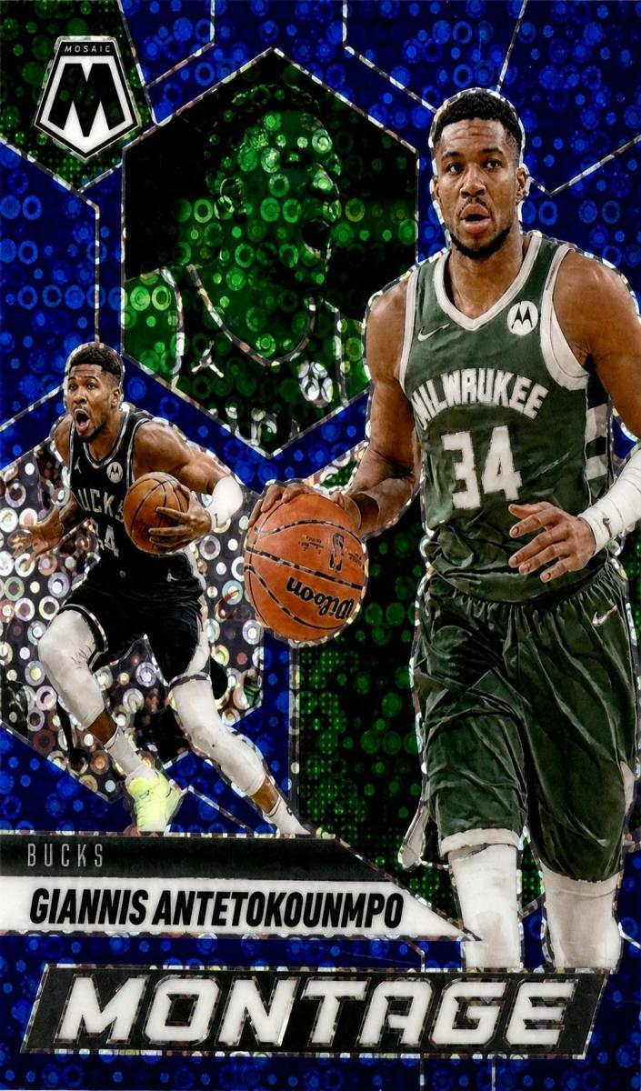 2024 Panini Mosaic Basketball Fast Break Blue Giannis Antetokounmpo #17