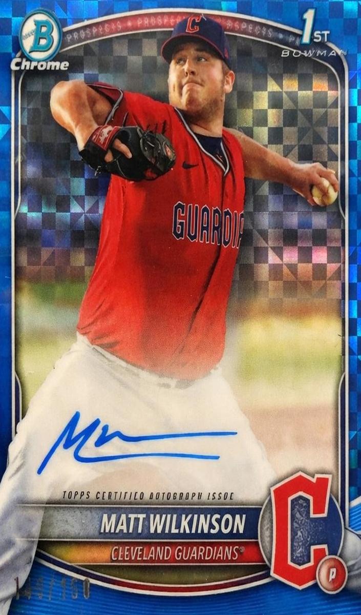 2025 Bowman Chrome Prospects Baseball Blue X-Fractor Matt Wilkinson #CPA-MW