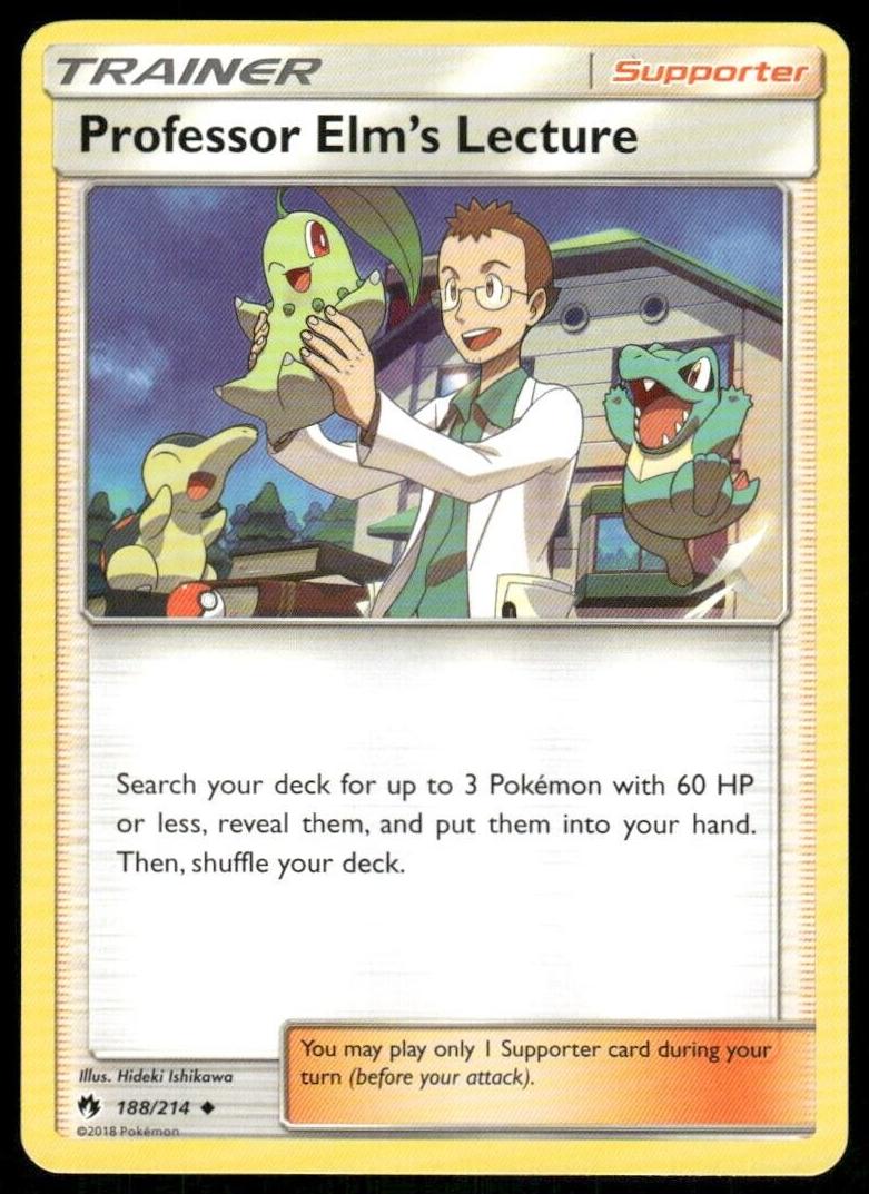 2018 Pokemon Sun & Moon Lost Thunder Professor Elm's Lecture #188