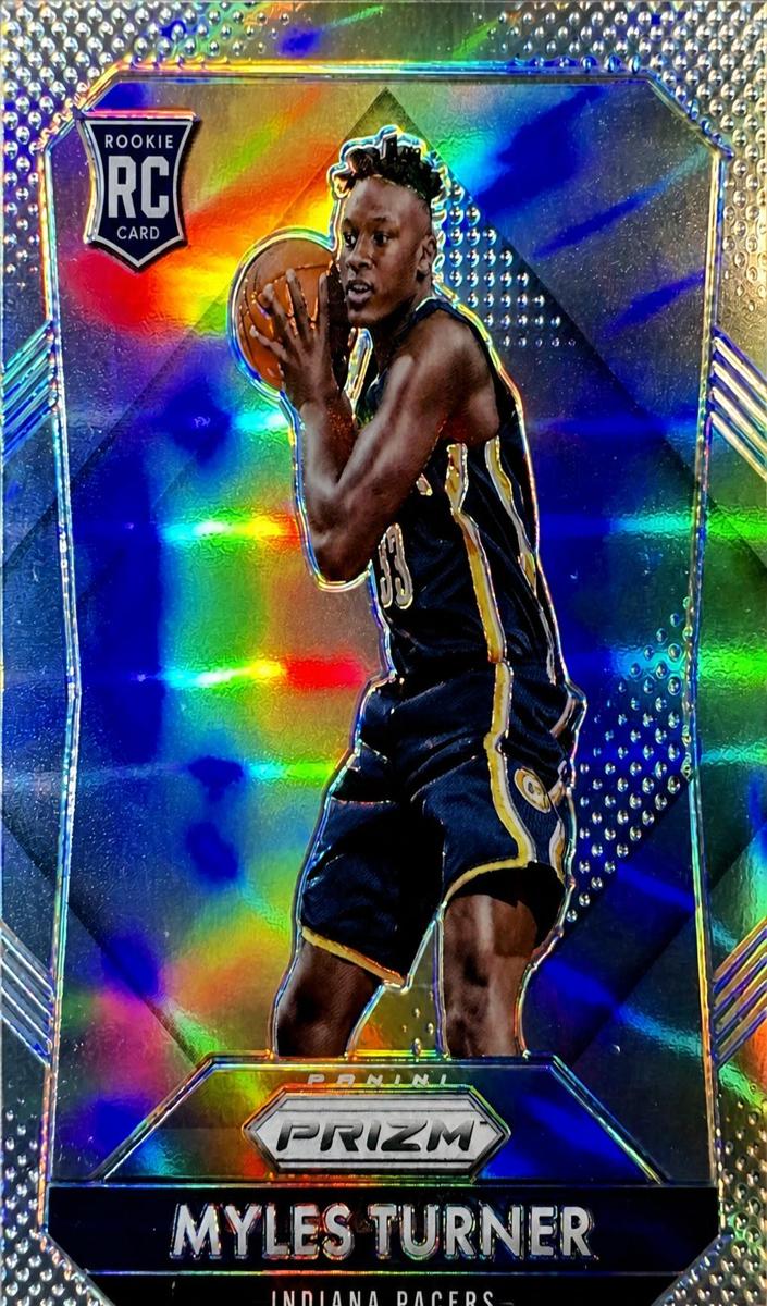2015 Panini Prizm Basketball Silver Prizms Myles Turner #340 PSA 9
