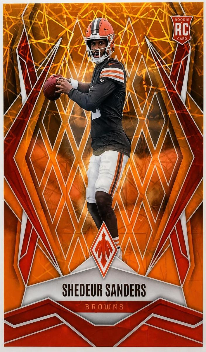 2025 Panini Phoenix Football Orange Lazer Shedeur Sanders #154