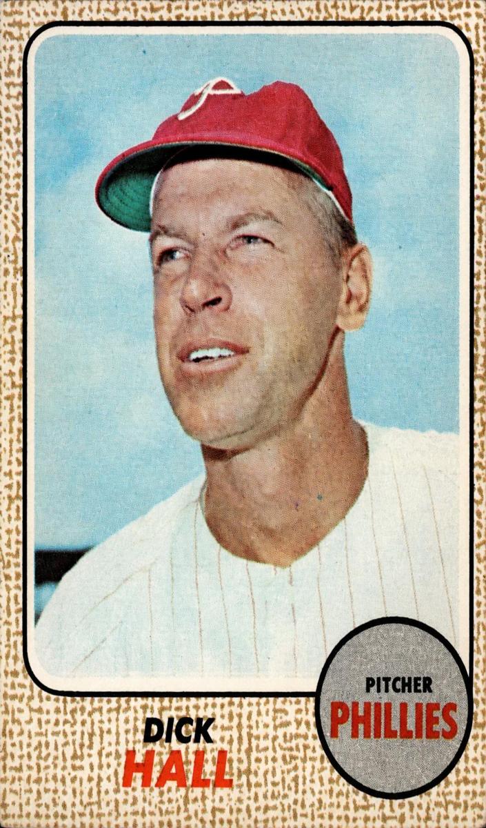 1968 O-Pee-Chee Baseball Dick Hall #17 PSA 8