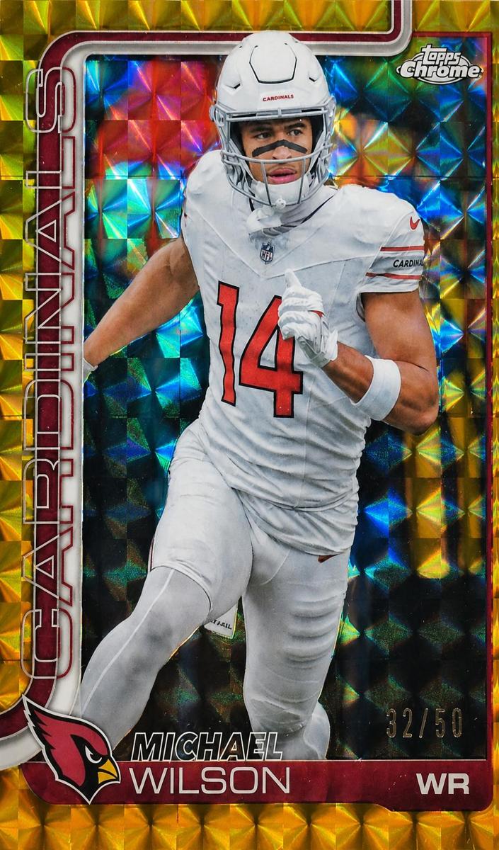 2025 Topps Chrome Football Gold Geometric Refractor Michael Wilson #2