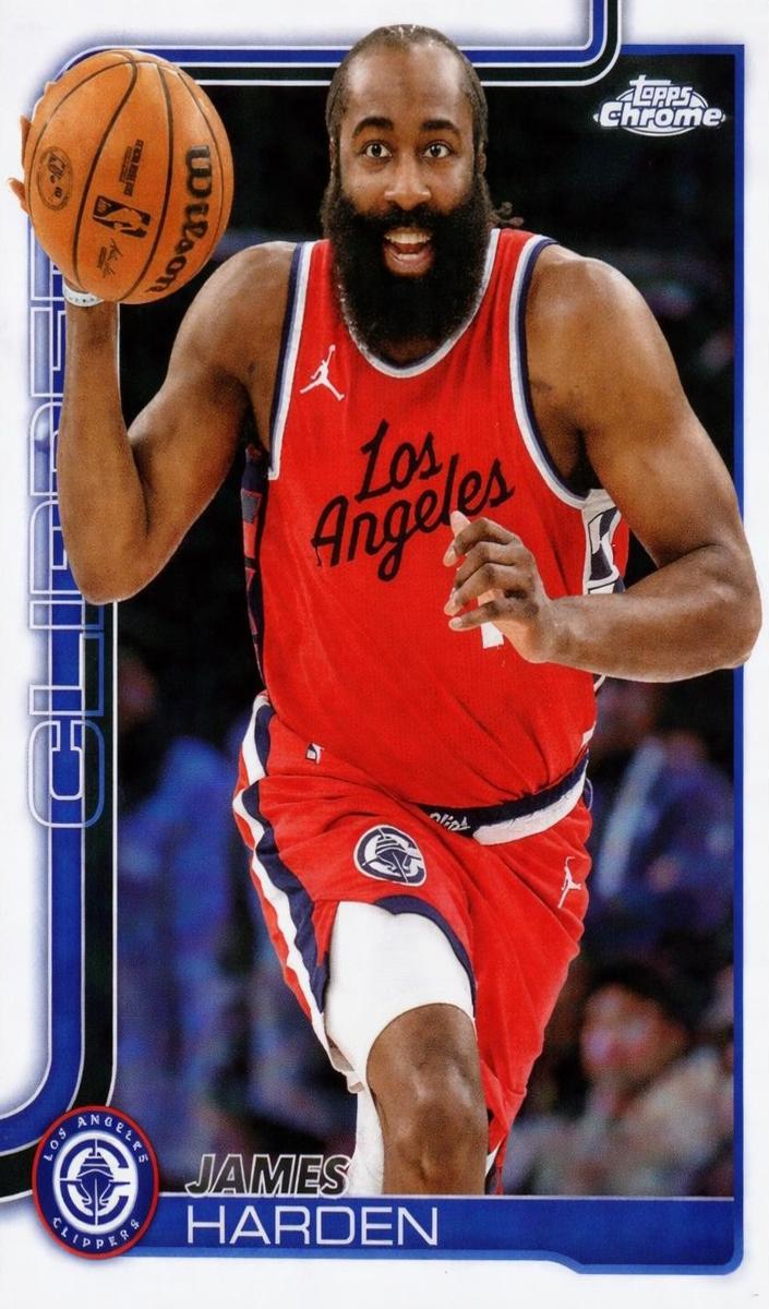 2025 Topps Chrome Basketball Refractor James Harden #54 PSA 7