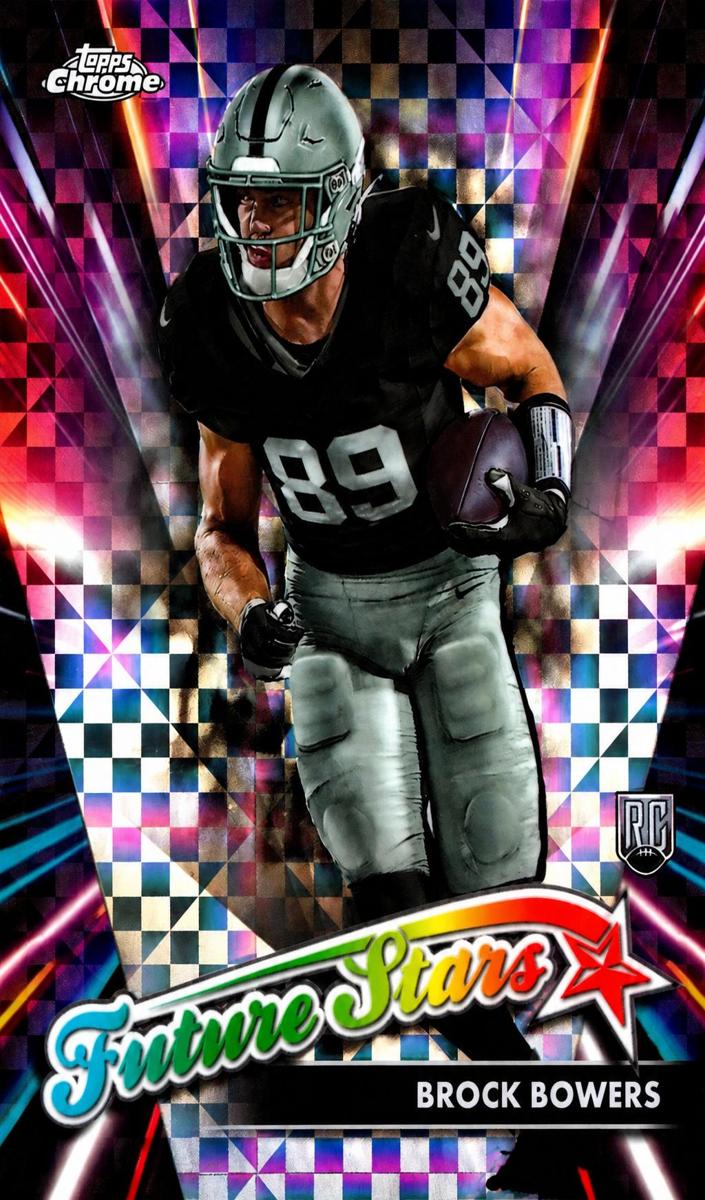 2024 Topps Chrome Football X-Fractor Brock Bowers #FS-12 PSA 9