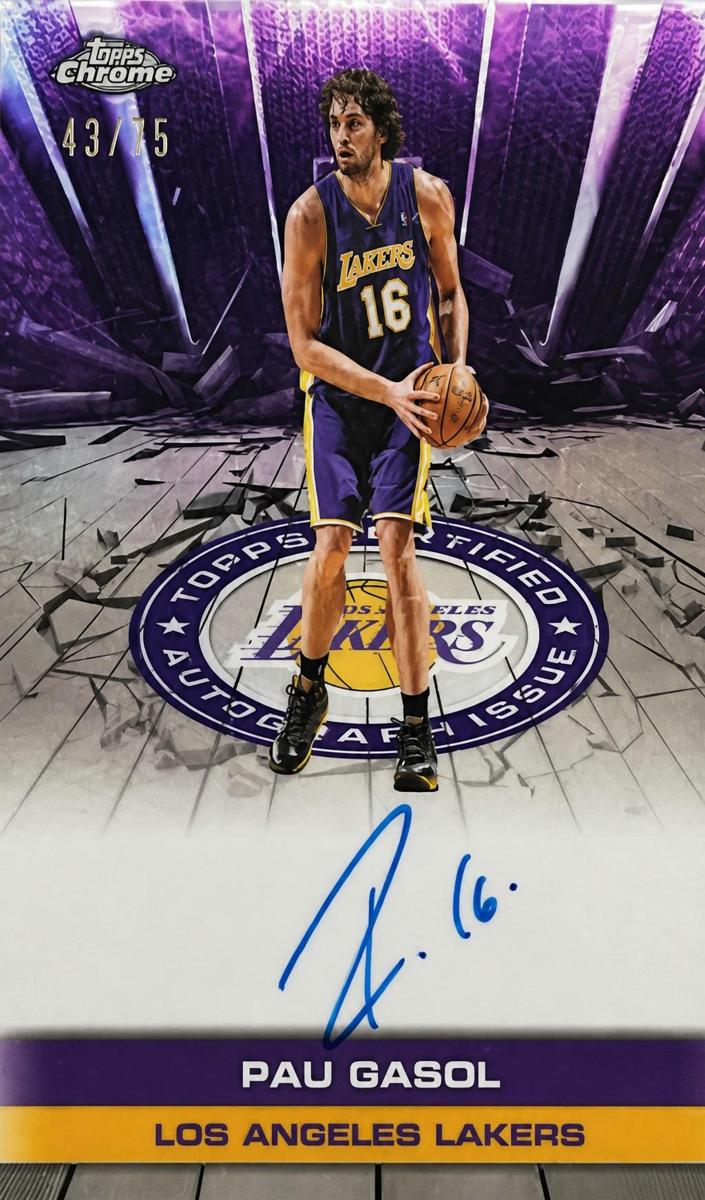 2025 Topps Chrome Basketball Purple Refractor Pau Gasol #TAU-PG