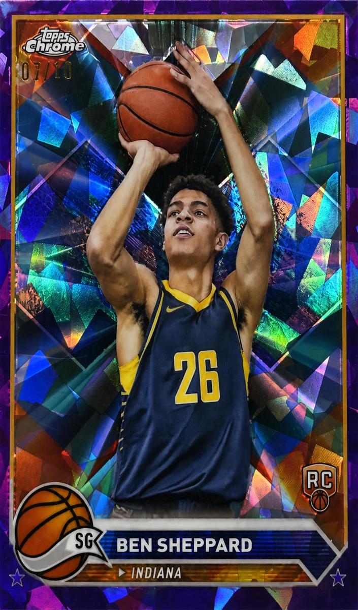 2023 Topps Chrome Sapphire Basketball Purple Ben Sheppard #83