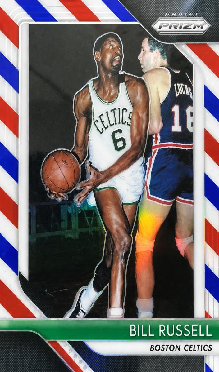 2018 Panini Prizm Basketball Prizms Red White Blue Bill Russell #25