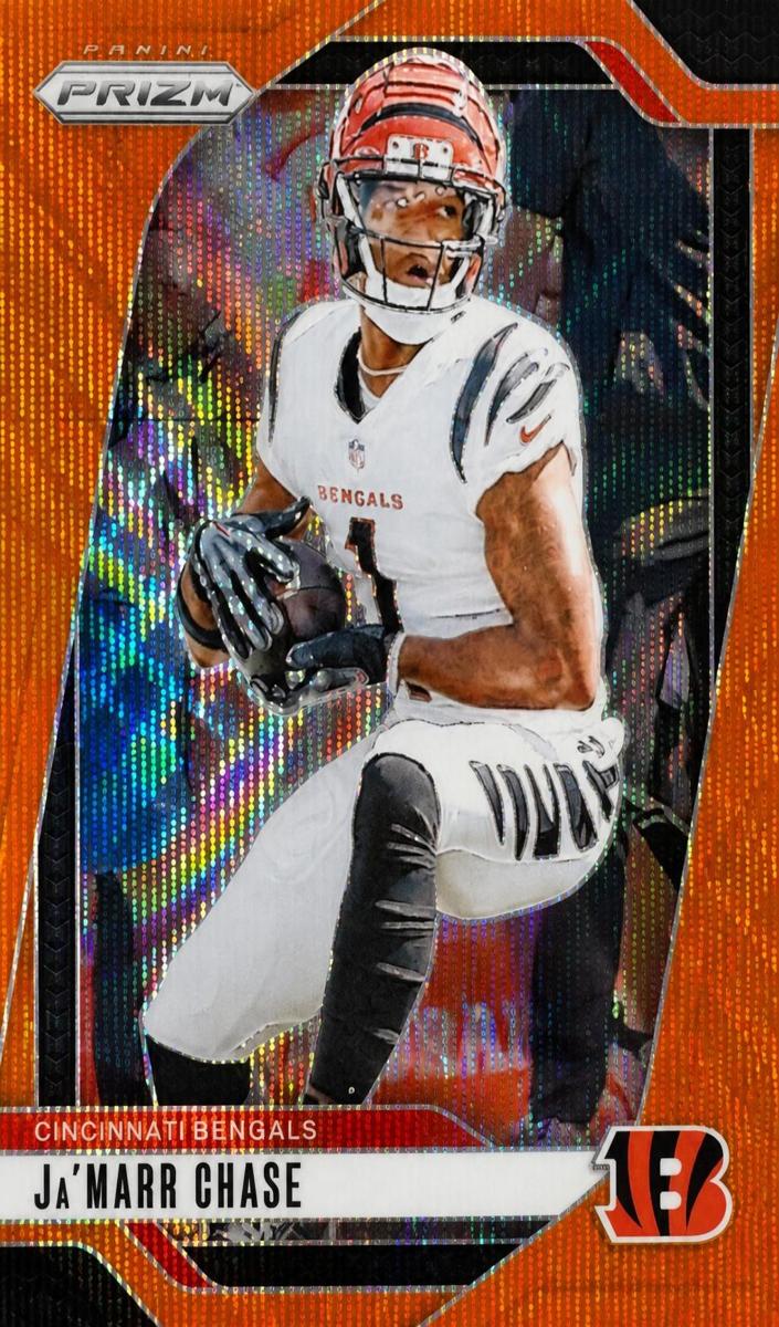 2024 Panini Prizm Football Orange Wave Ja'Marr Chase #57