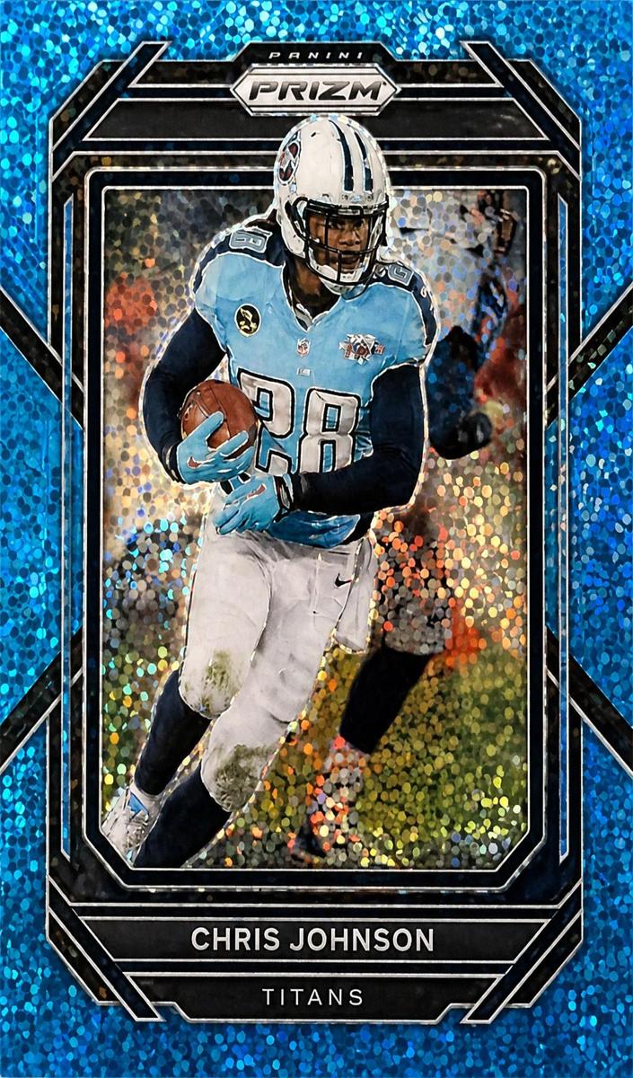 2022 Panini Prizm Football Blue Sparkle Chris Johnson #291