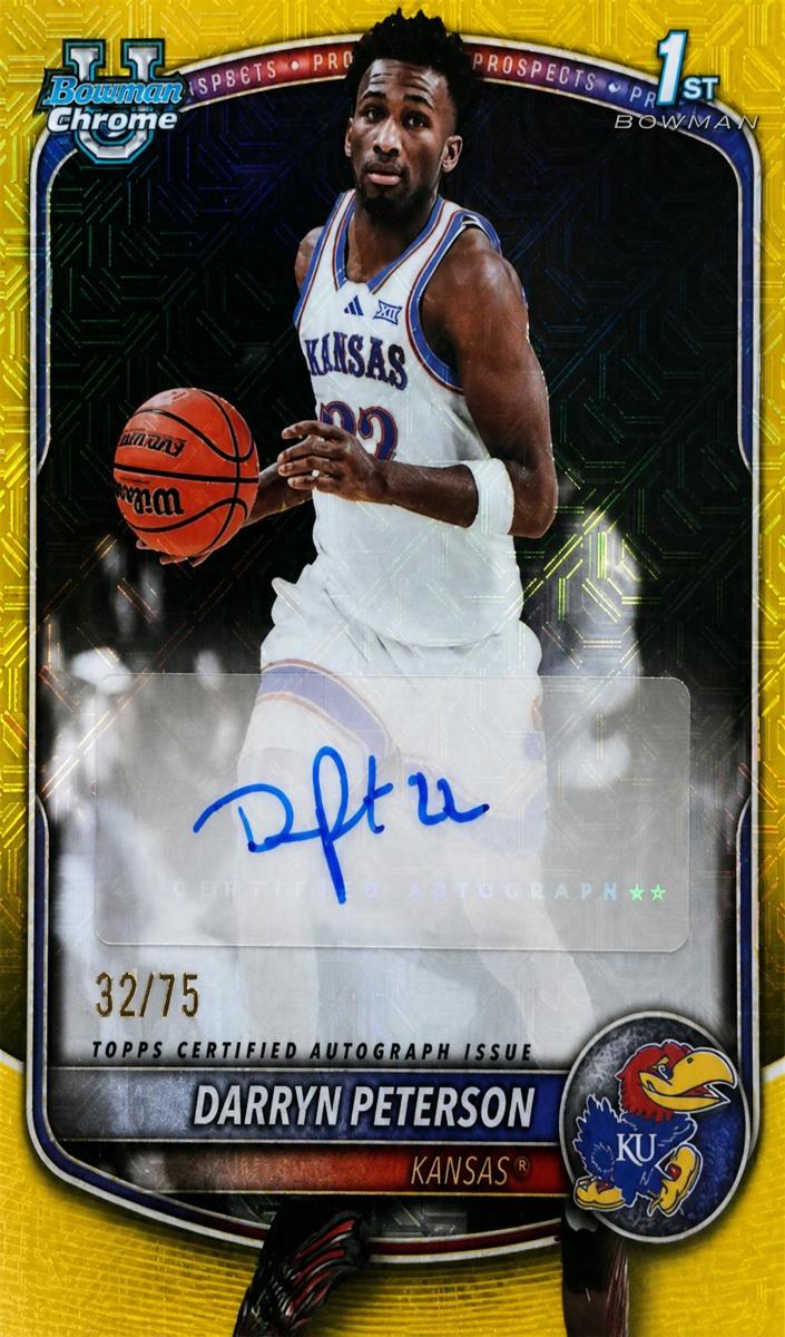 2025 Bowman Mega Box Basketball Yellow Mojo Refractor Darryn Peterson #CPA-DP