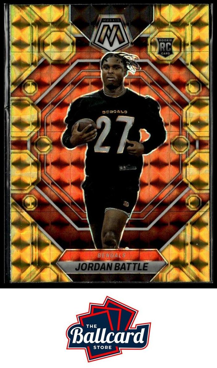 2023 Panini Mosaic Football Reactive Yellow Jordan Battle #338