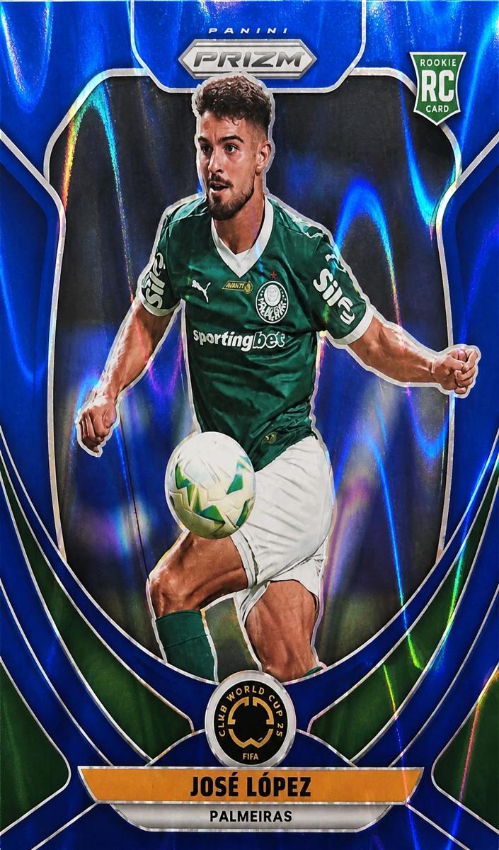 2025 Panini Prizm FIFA Club World Cup Soccer Blue Ice Jose Lopez #152