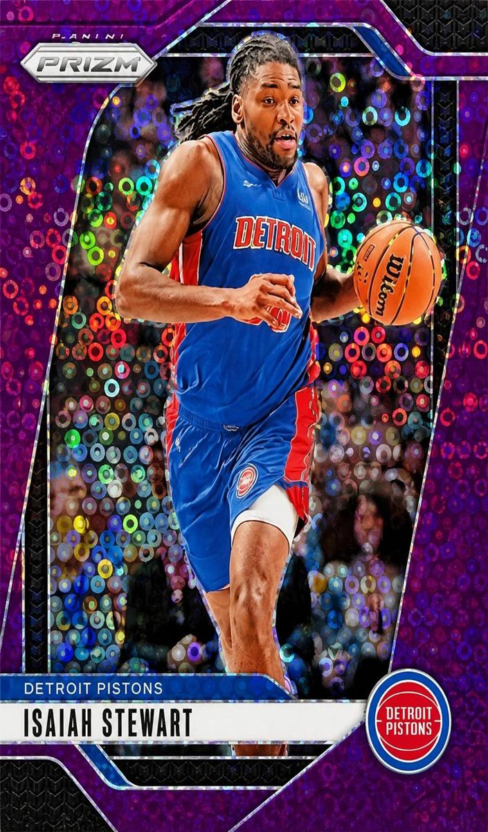 2024 Panini Prizm Basketball Fast Break Purple Isaiah Stewart #106