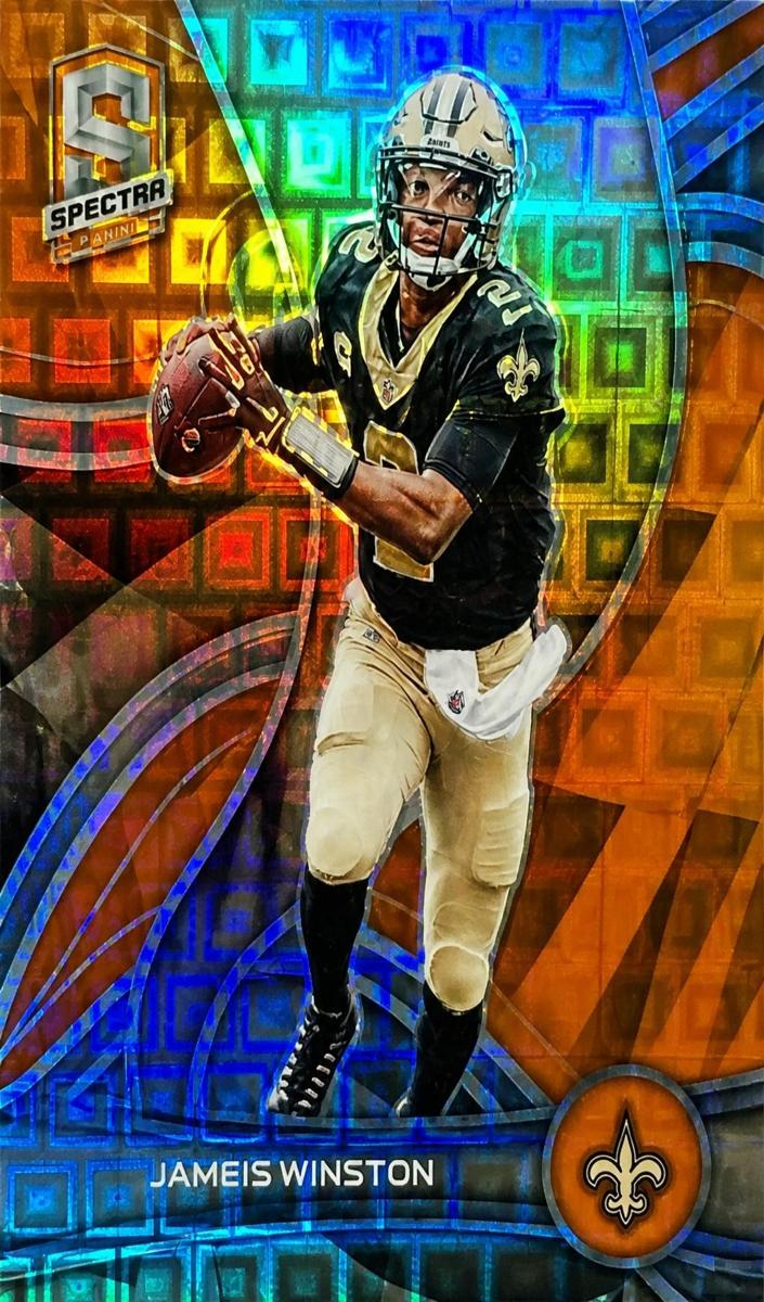 2022 Panini Spectra Football Neon Orange Die Cut Jameis Winston #60