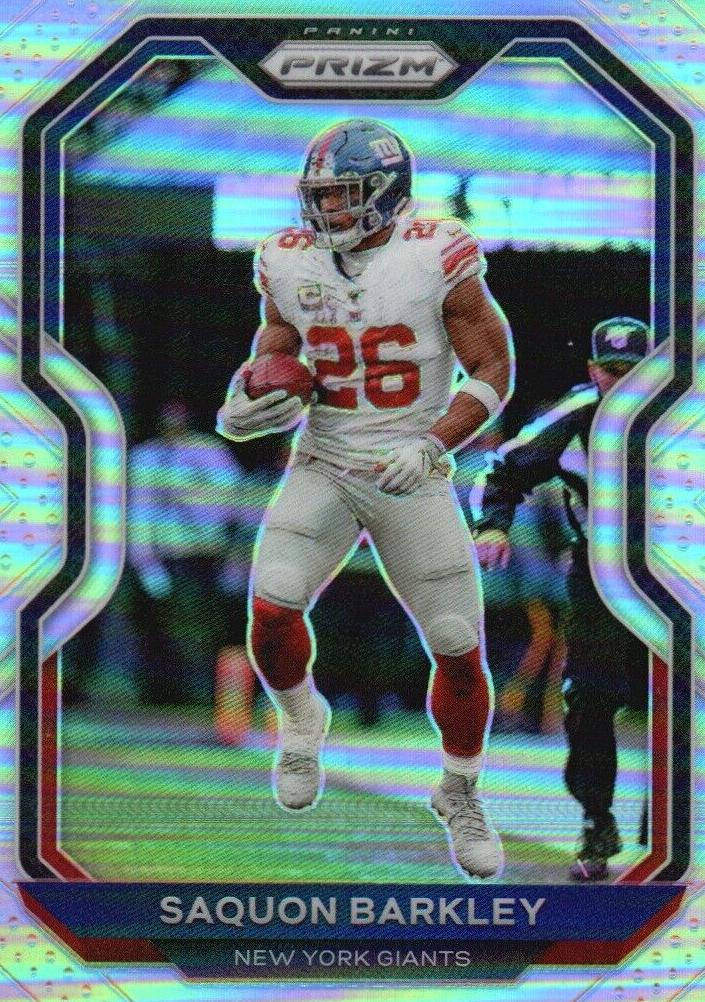 2020 Panini Prizm Football Silver Prizm Saquon Barkley #160 PSA 9