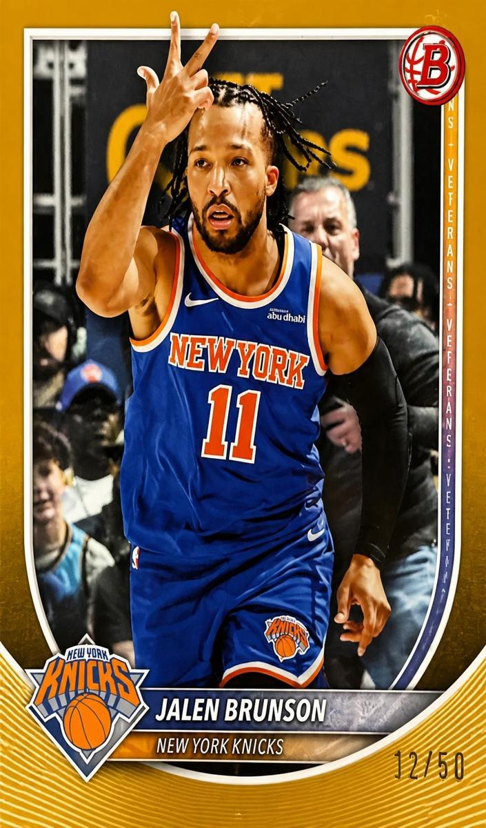 2025 Bowman Basketball Gold Border Jalen Brunson #62
