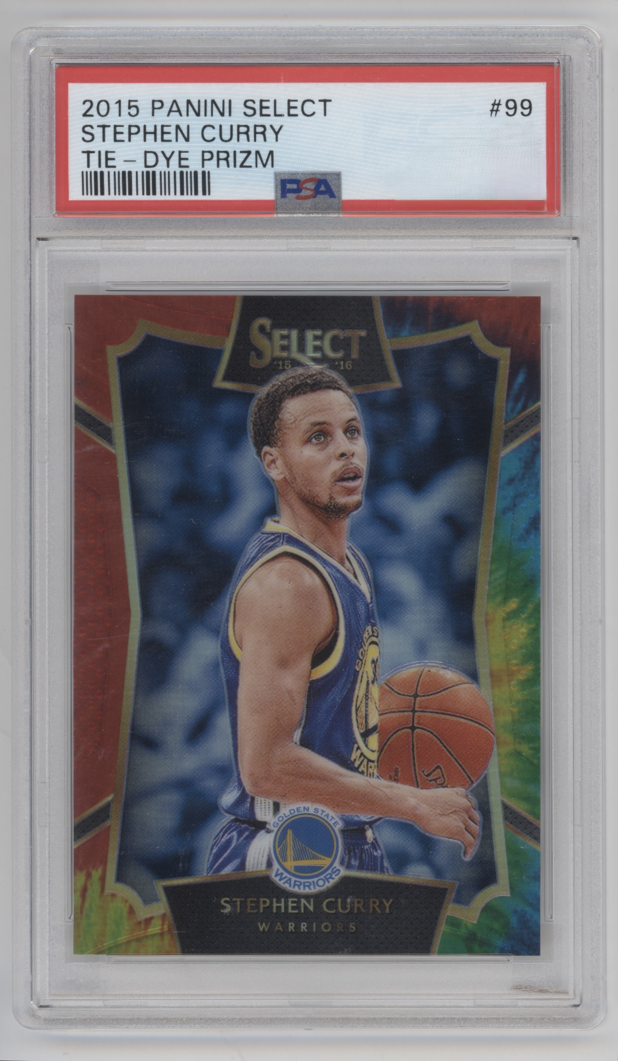 2015 Panini Select Basketball Tie Dye Stephen Curry #99 PSA 9