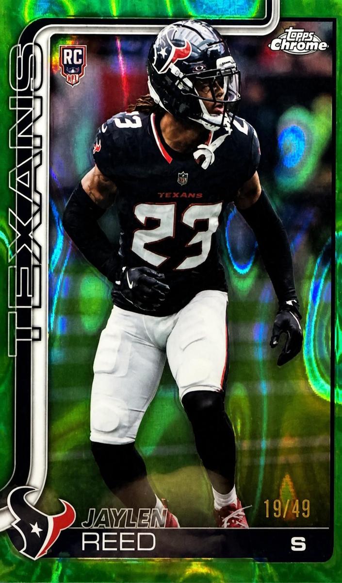 2025 Topps Chrome Football Green Lava Refractor Jaylen Reed #374