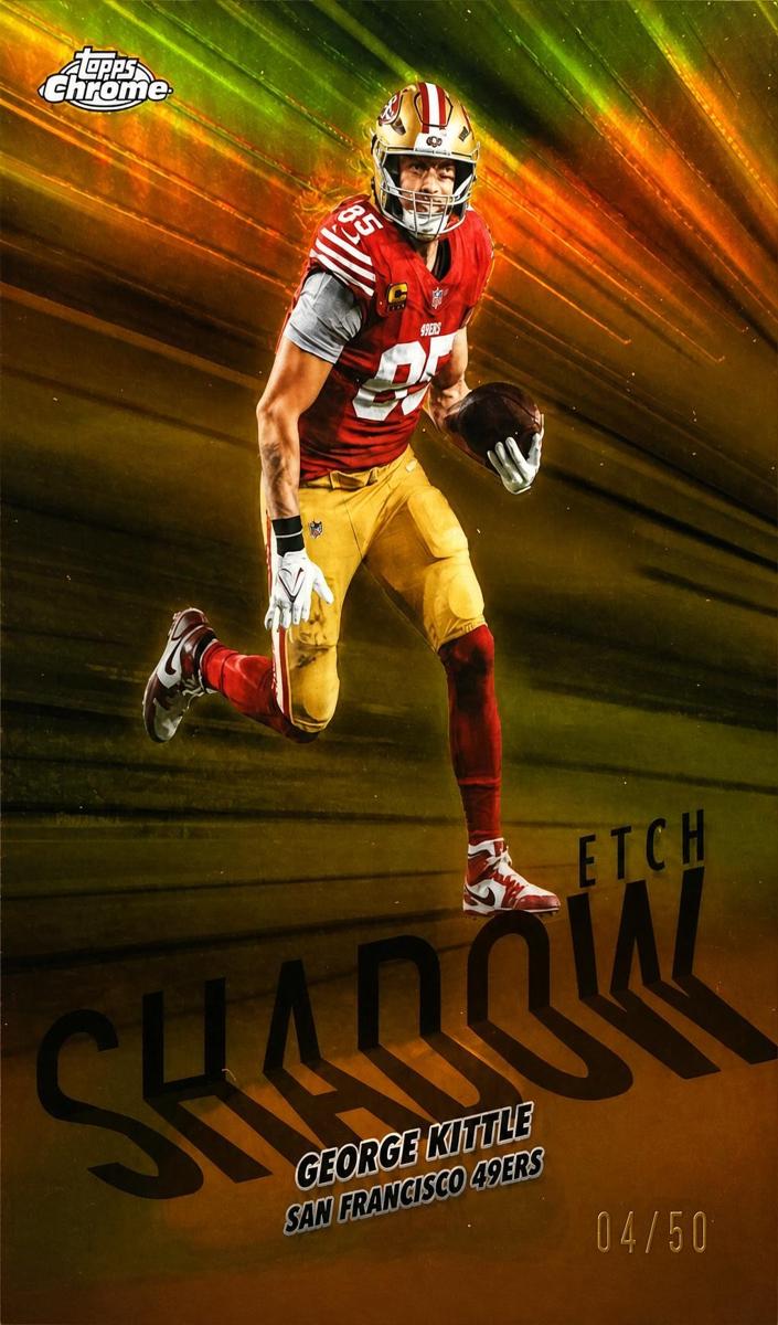 2025 Topps Chrome Football Gold Refractor George Kittle #SE-30