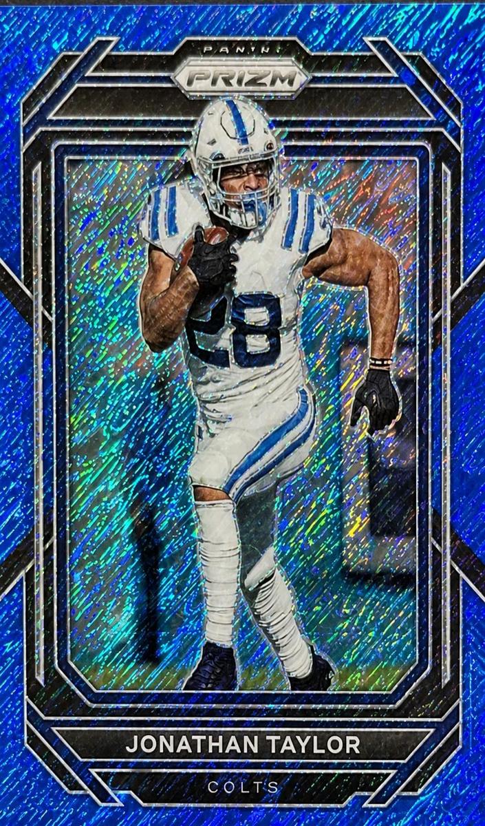 2023 Panini Prizm Football Blue Shimmer Jonathan Taylor #127 PSA 9