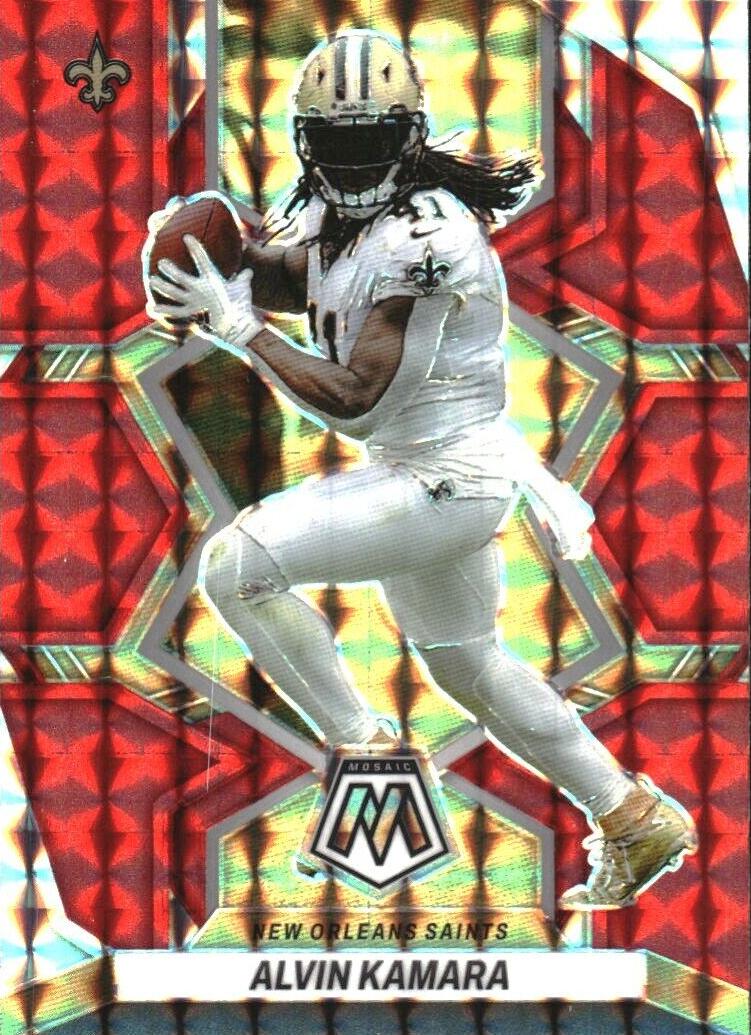 2022 Panini Mosaic Football Red Alvin Kamara #140