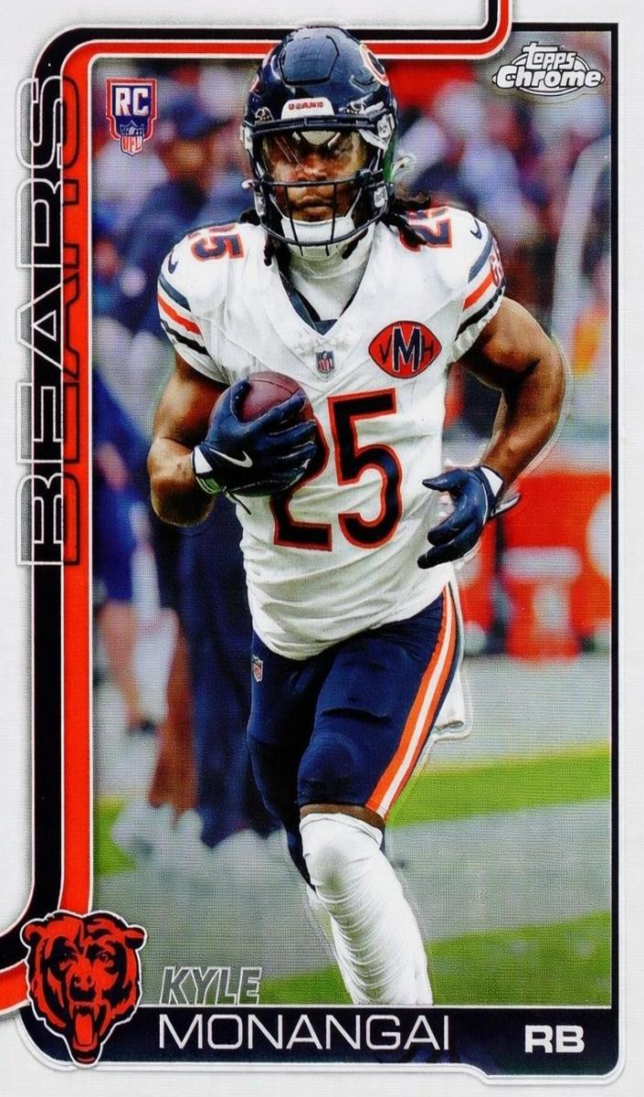 2025 Topps Chrome Football Refractor Kyle Monangai #382 RAW Ungraded
