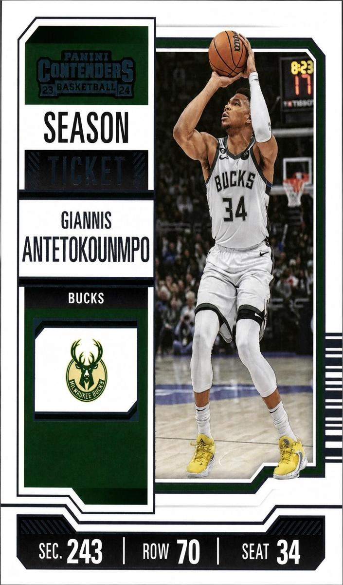 2023 Panini Contenders Basketball Retail Giannis Antetokounmpo #66 SGC 9