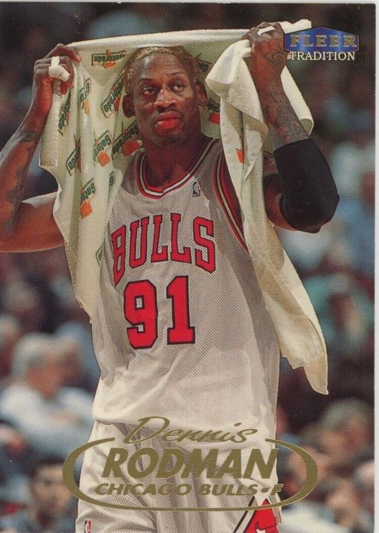 1998 Fleer Tradition Basketball Dennis Rodman #91 PSA 9