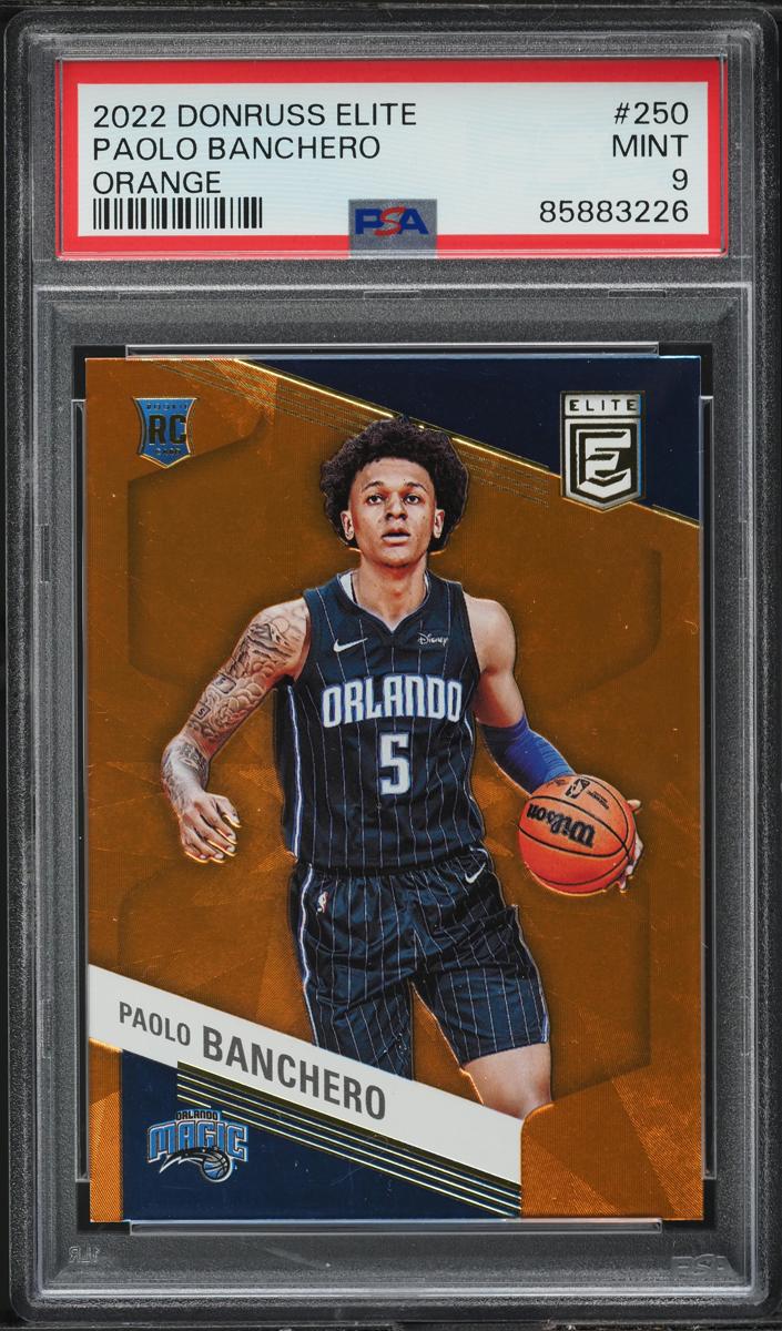 2022 Donruss Elite Basketball Orange Paolo Banchero #250 PSA 8.5