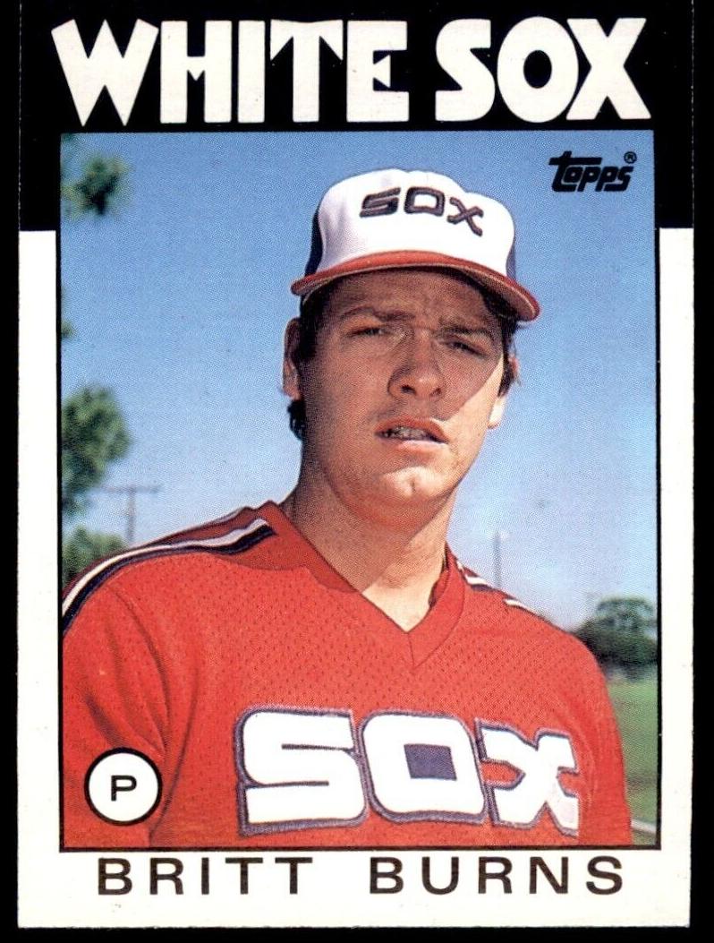 1986 Topps Baseball Britt Burns #679