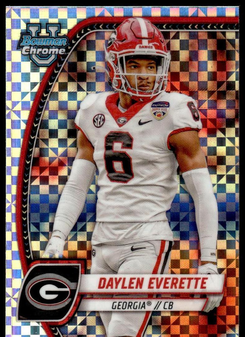 2024 Bowman Chrome University Football X-Fractor Daylen Everette #55