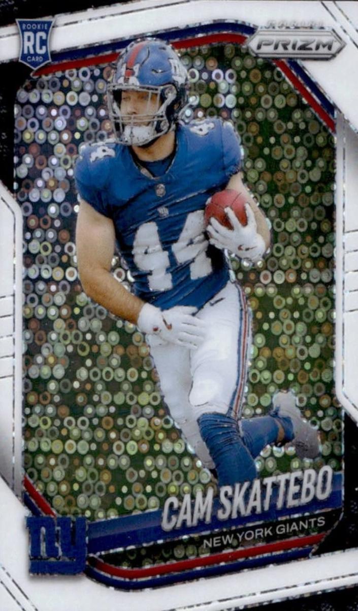 2025 Panini Prizm Football White Disco Cam Skattebo #363