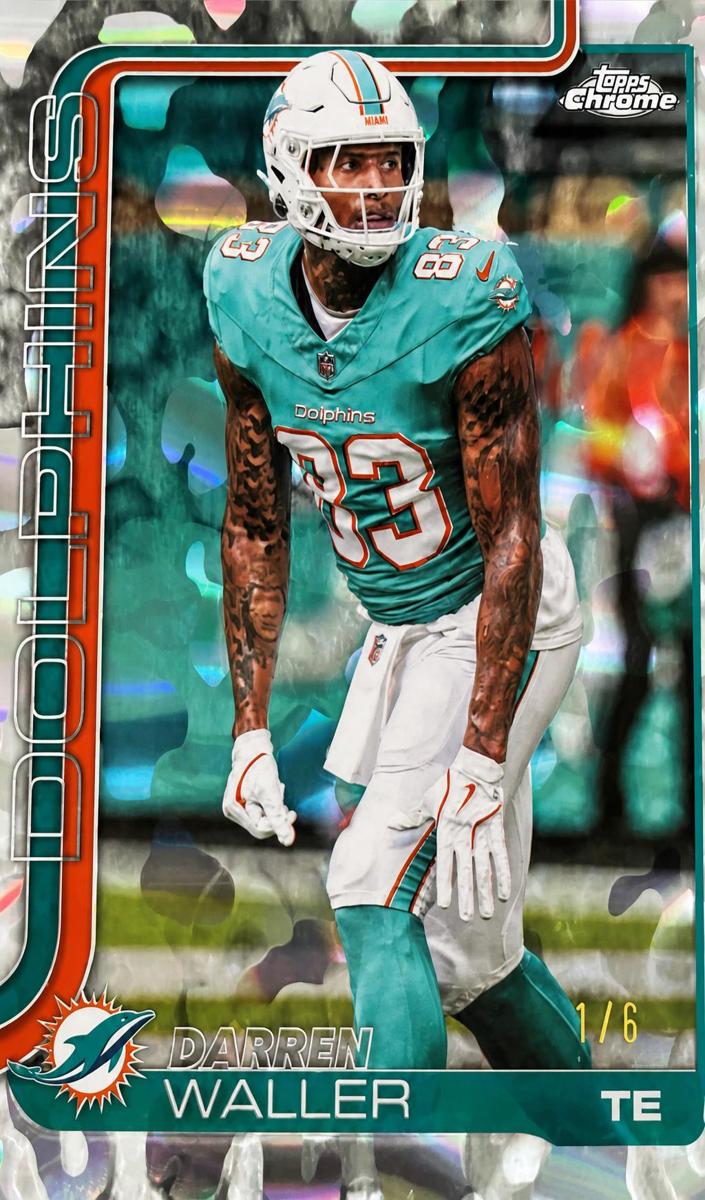 2025 Topps Chrome Football Molten Mercury First Day Issue Refractor Darren Waller #193