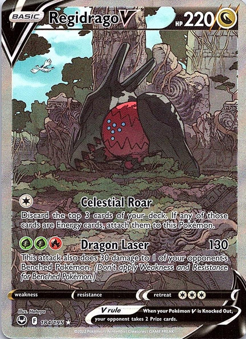 2022 Pokemon Silver Tempest Full Art Regidrago #184 PSA 9