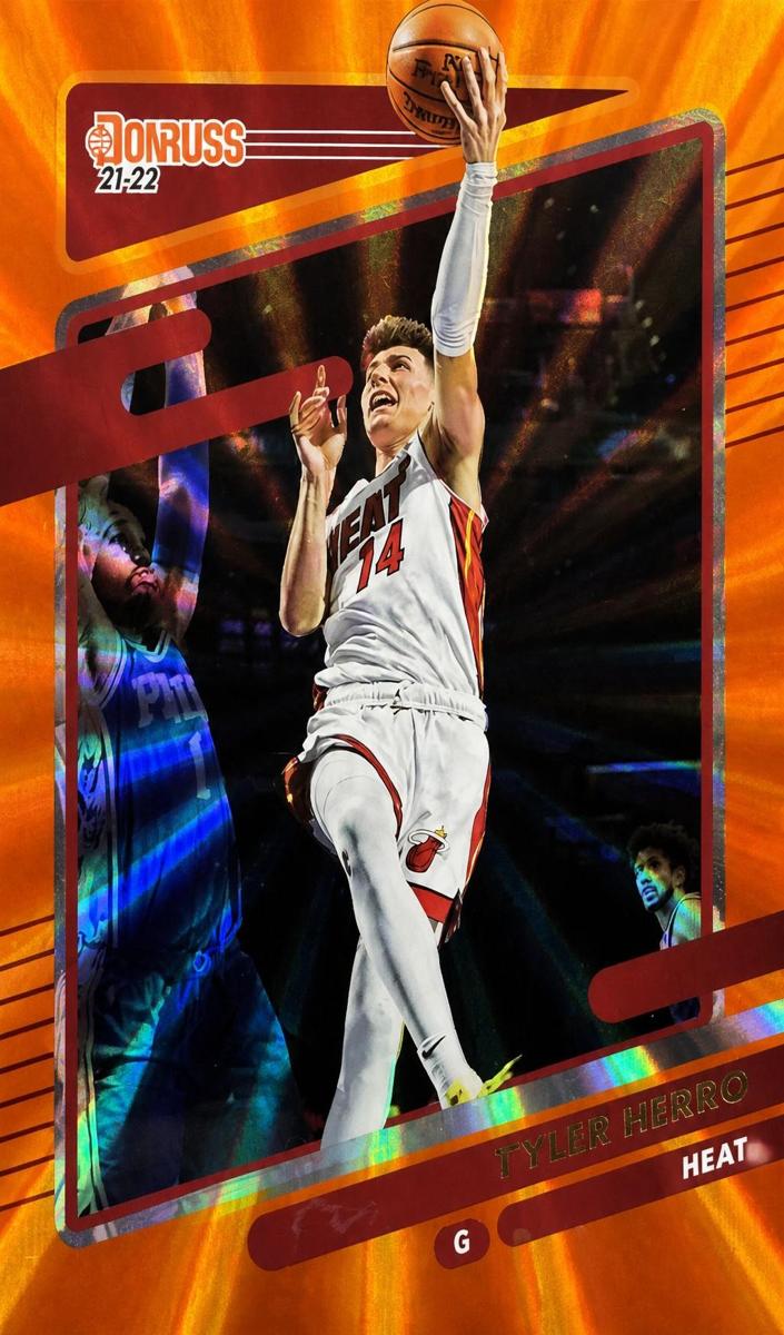 2021 Panini Donruss Basketball Holo Orange Laser Tyler Herro #114