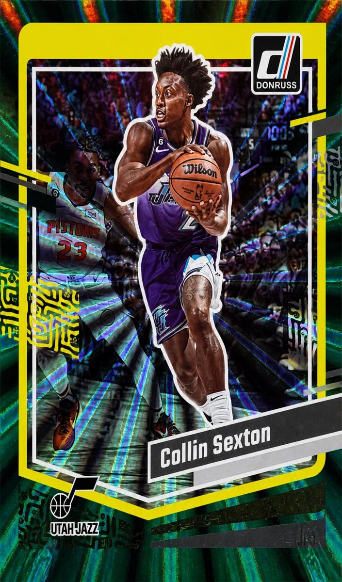 2023 Panini Donruss Basketball Holo Green Laser Collin Sexton #6