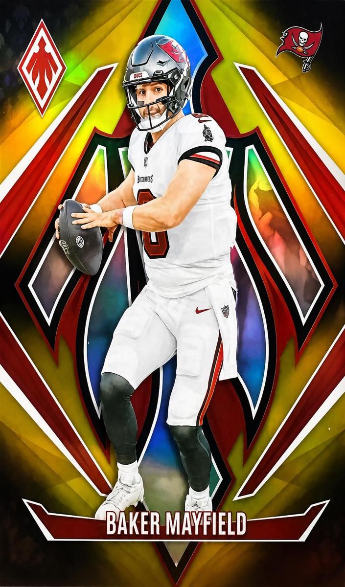 2024 Panini Phoenix Football Gold Fade Baker Mayfield #11