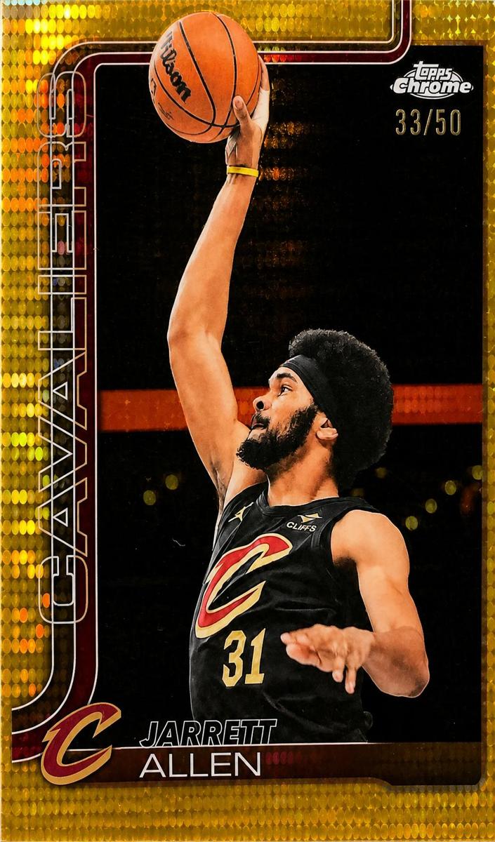 2025 Topps Chrome Basketball Gold Refractor Jarrett Allen #52