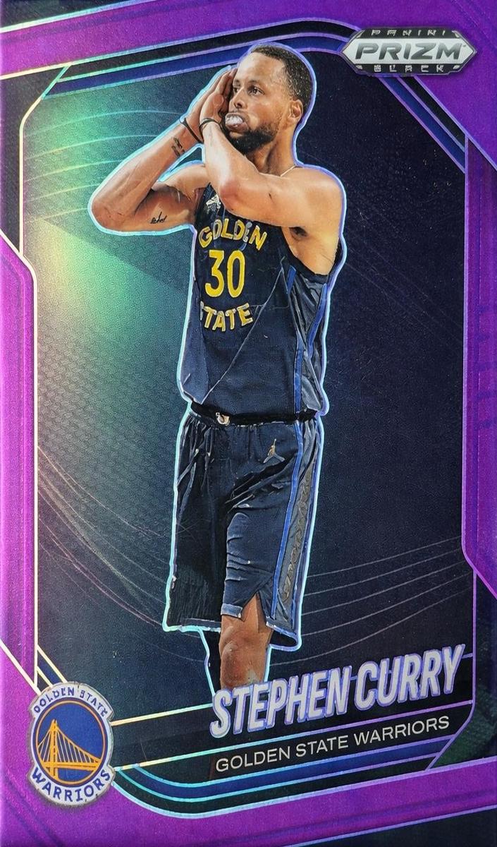 2024 Panini Prizm Black Basketball Purple Stephen Curry #7 PSA 9